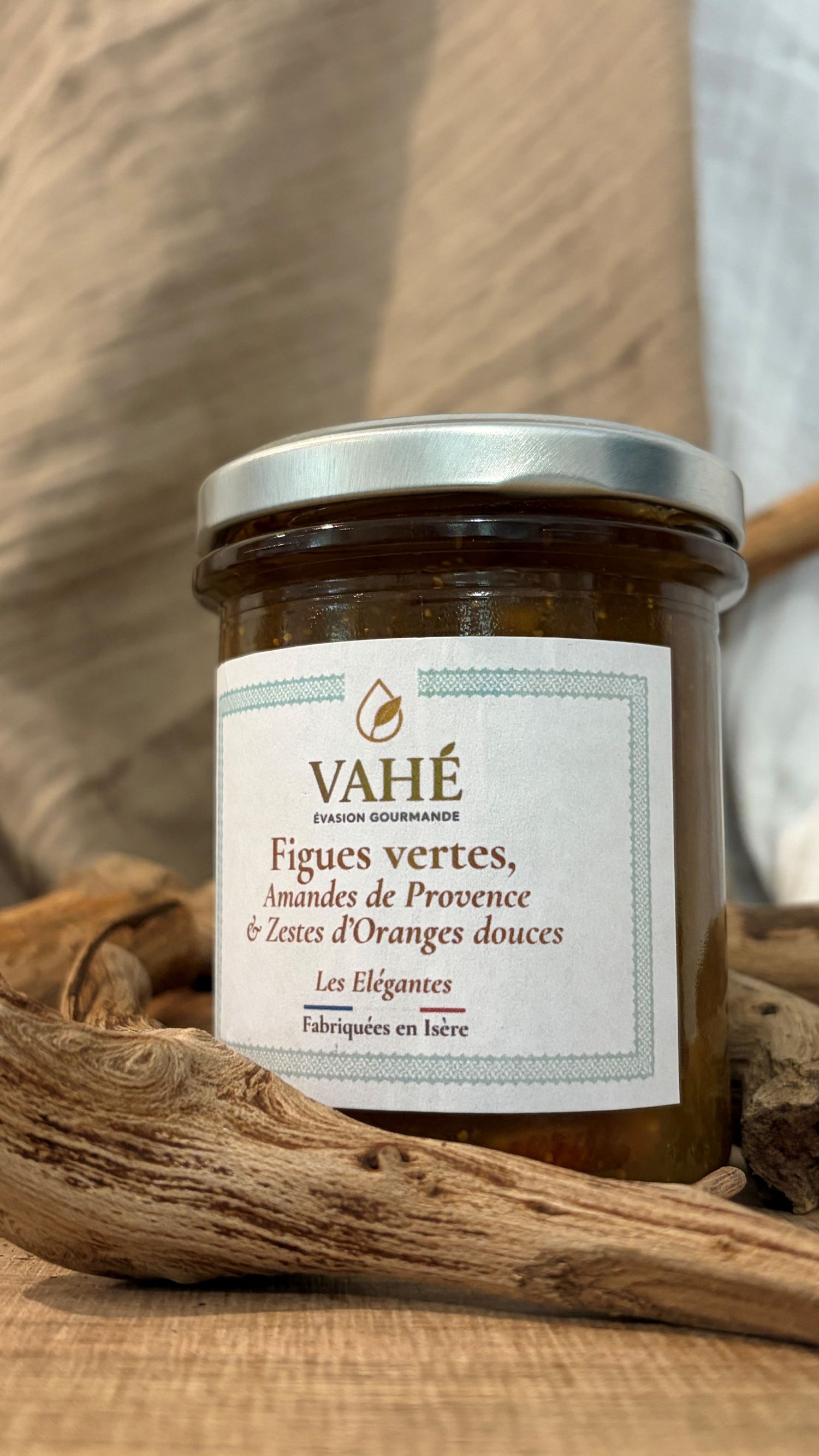 Figues vertes de la Drôme, Amandes de Provence, zestes d'Orange de Menton