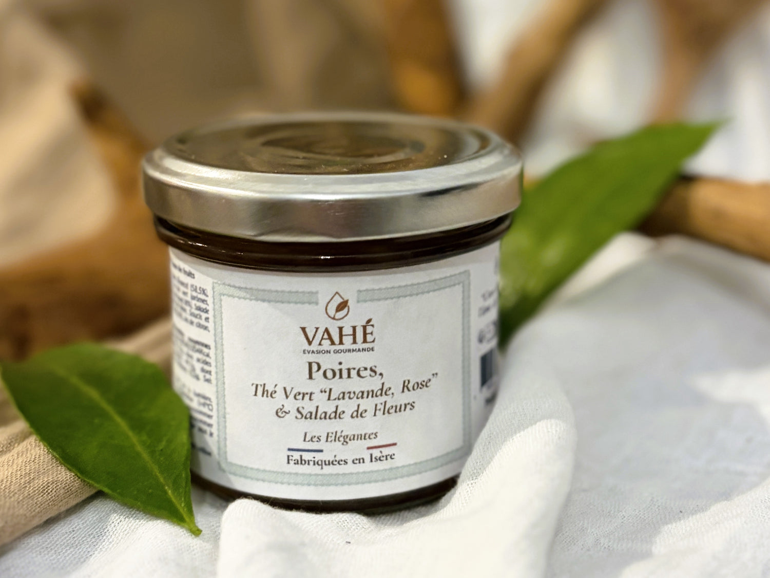 Poires de l’Isère, thé vert Rose & Lavande, fleurs