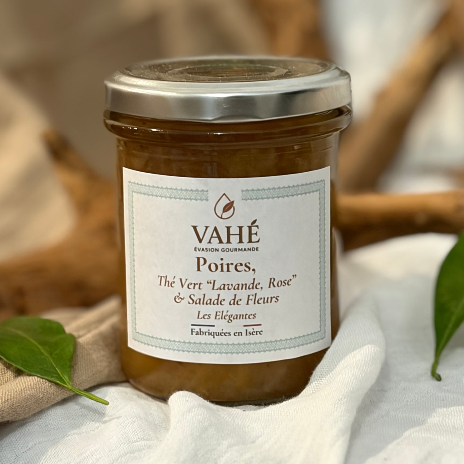 Poires de l’Isère, thé vert Rose & Lavande, fleurs
